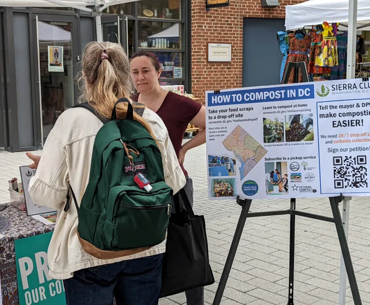 Picture of Sierra Club tabling at DC Mini State Fair