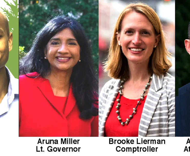 Wes Moore, Aruna Miller, Brooke Lierman, Anthony Brown
