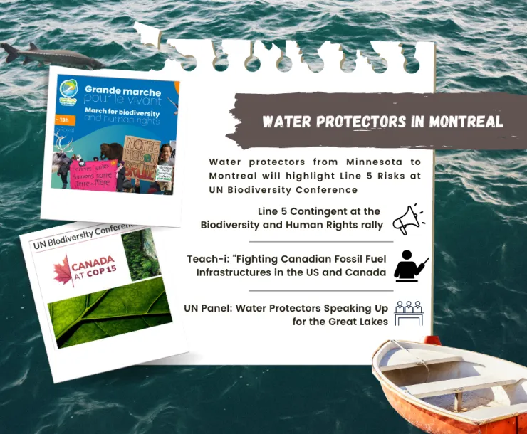 Water Protectors at COP events list