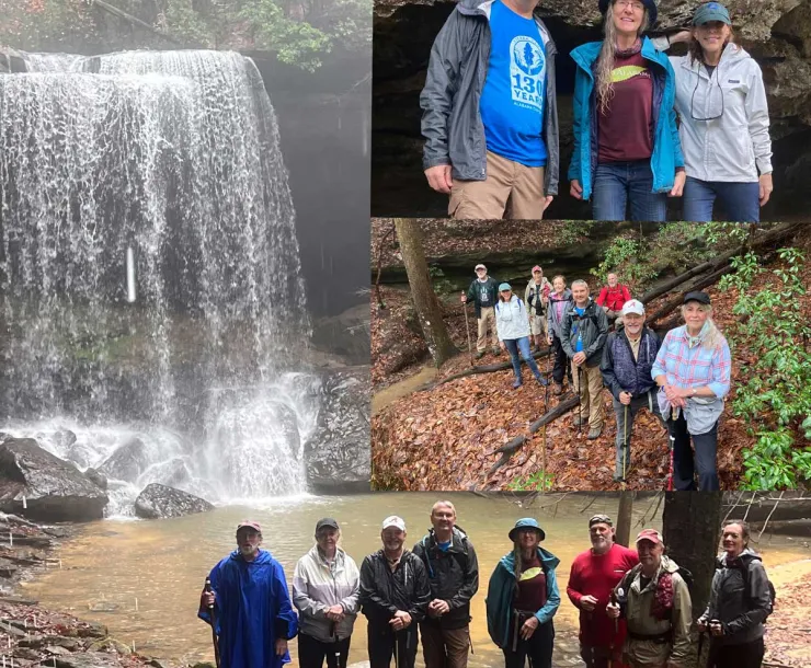 collage of hikers on a recent trip