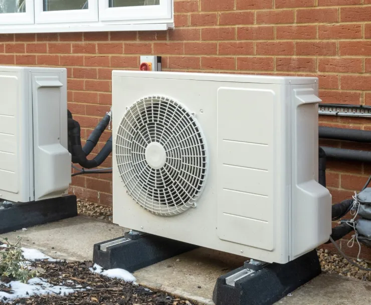 photo of two heat pumps