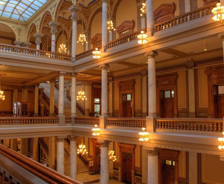 Image of the inside of the Indiana Capitol Building