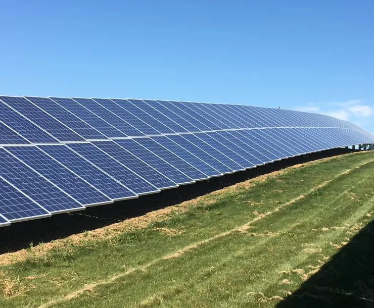 Solar farm in Geneseo, Illinois