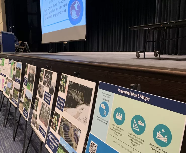 Poster displays at Ciba Geigy NJDEP Q&A and public hearing last night.