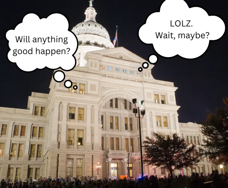 Texas Capitol at night by Al Braden