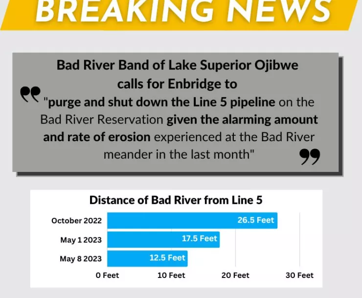 Breaking News: Bad River Band files for shut down of Line 5