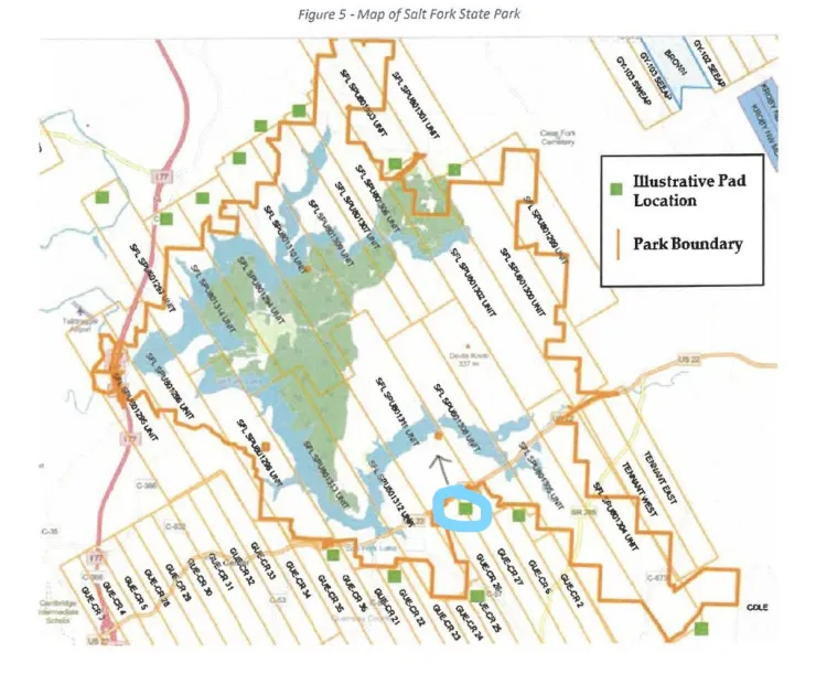 fracking salt fork map visual