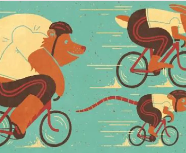 CLean bike Cartoon