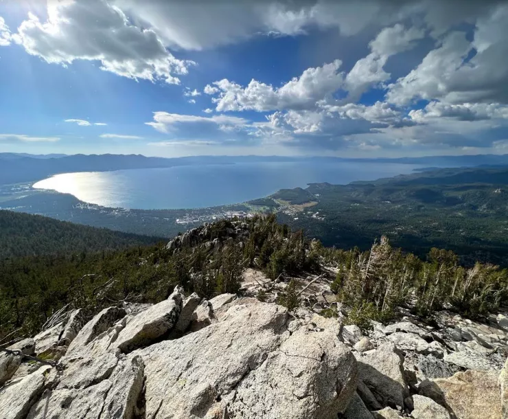 Lake Tahoe from mountain overlook