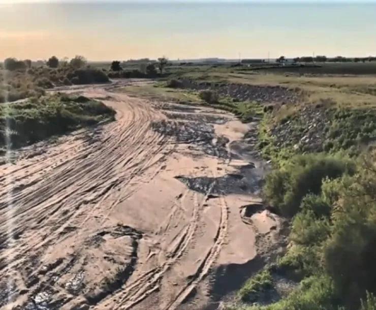 brown dried up river bed 
