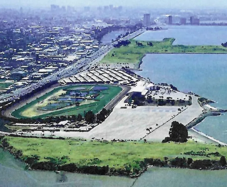 Artist rendering of modern day Golden Gate Fields.