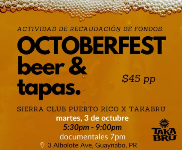 Actividad de Recaudacion de Fondos: OctoberFest Beer & Tapas -- $45 pp