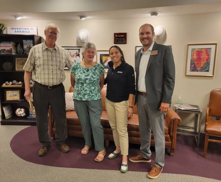 Kansas chapter leaders with Representative Sharice Davids at her Kansas office
