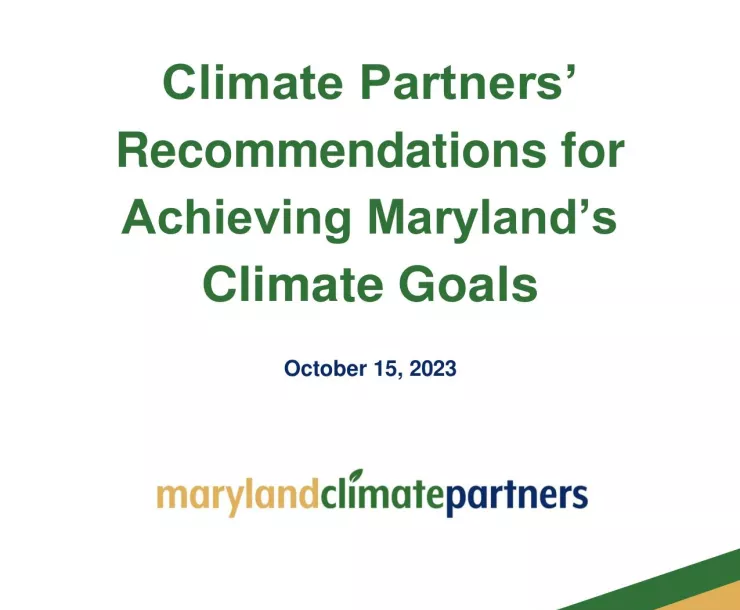 Climate Partners' Recommendations report - image of cover