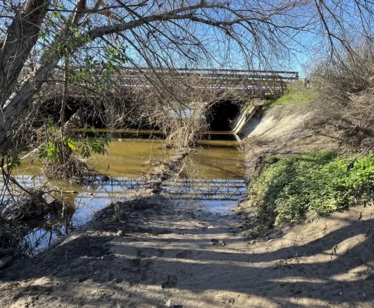 Palo Alto Baylands underpass during King Tide.