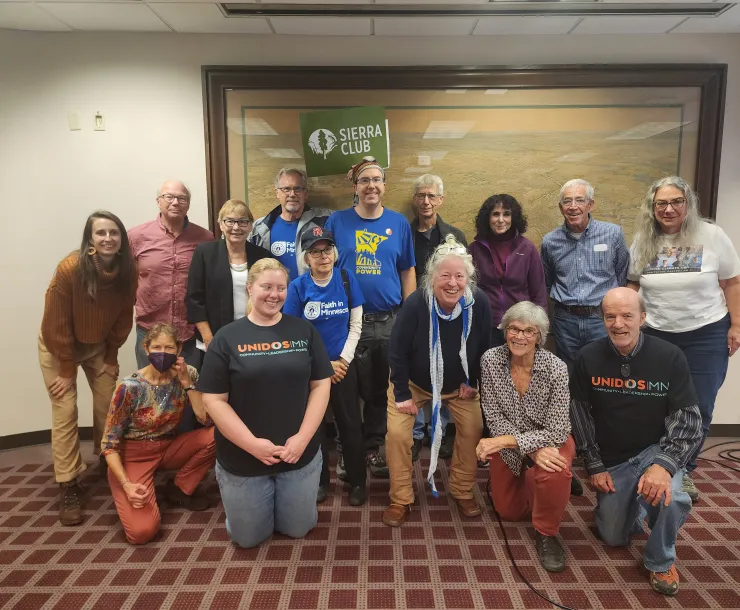 Sierra Club members at Minneapolis City Hall to support the Minneapolis Climate Equity Plan