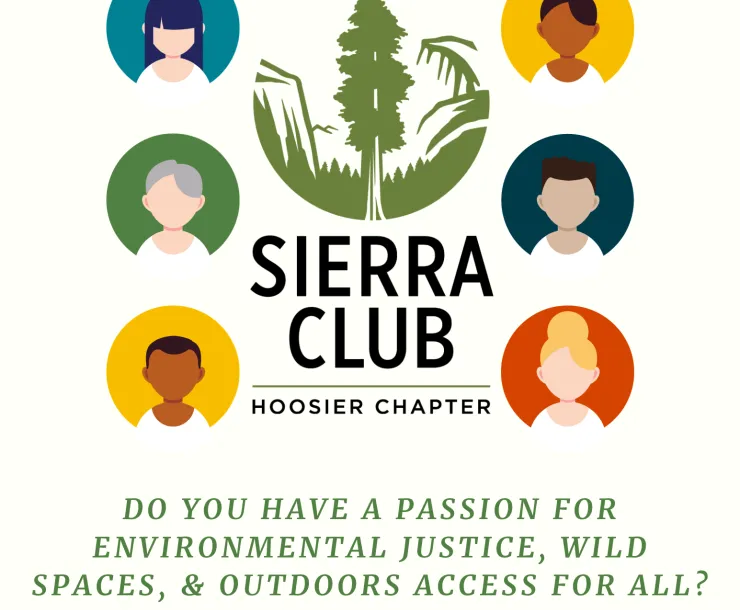 alt="An image stating Join our team! Do you have a passion for environmental justice, wild spaces, & outdoors access for all? Consider running for our executive committee!"