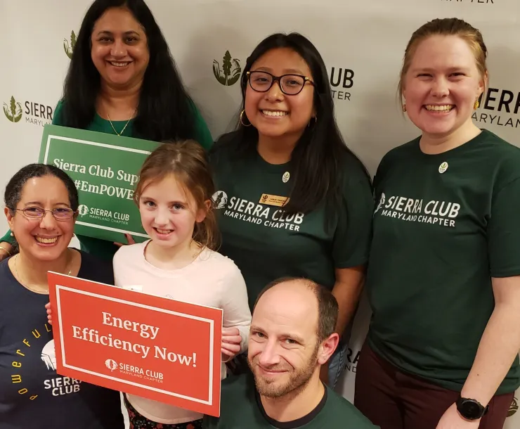 SC with signs about energy efficiency, EMPOWER
