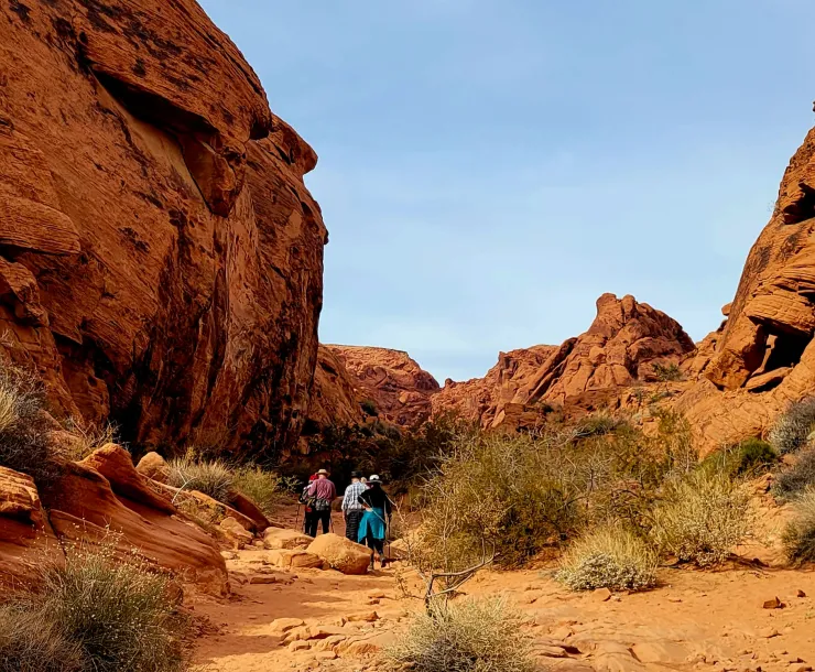 Hikers in Valley of Fire State Park