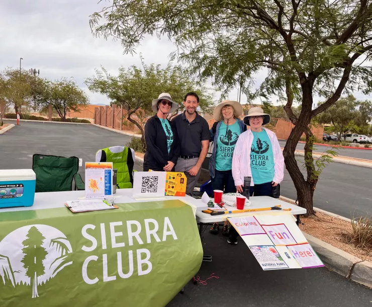 L-R: Tracy Puckett, Clark County Commissioner Michael Knaft, Nancy Olds, Nola Healy Lynch