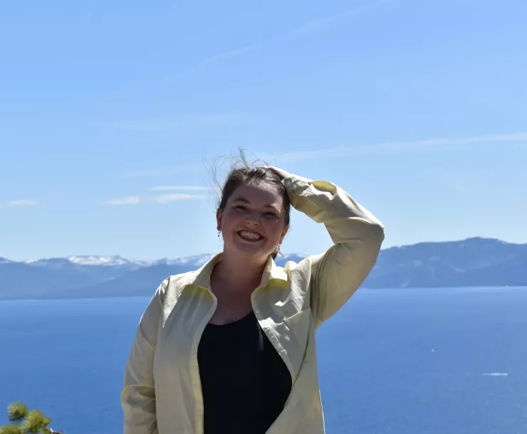 Olivia with Lake Tahoe background