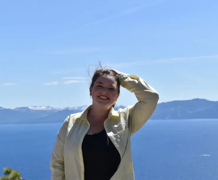 Olivia with Lake Tahoe background
