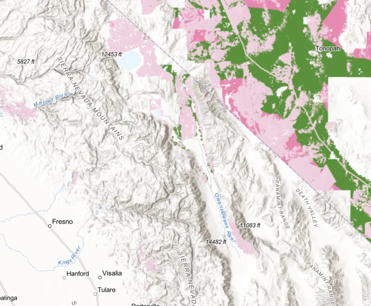 BLM Map for solar projects