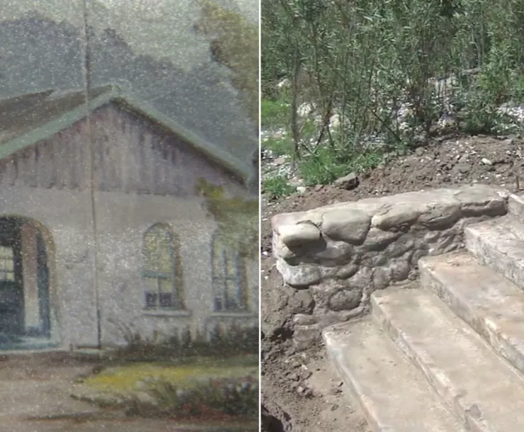 Drought uncovers old school under Lake Casitas - Photo by ABC7