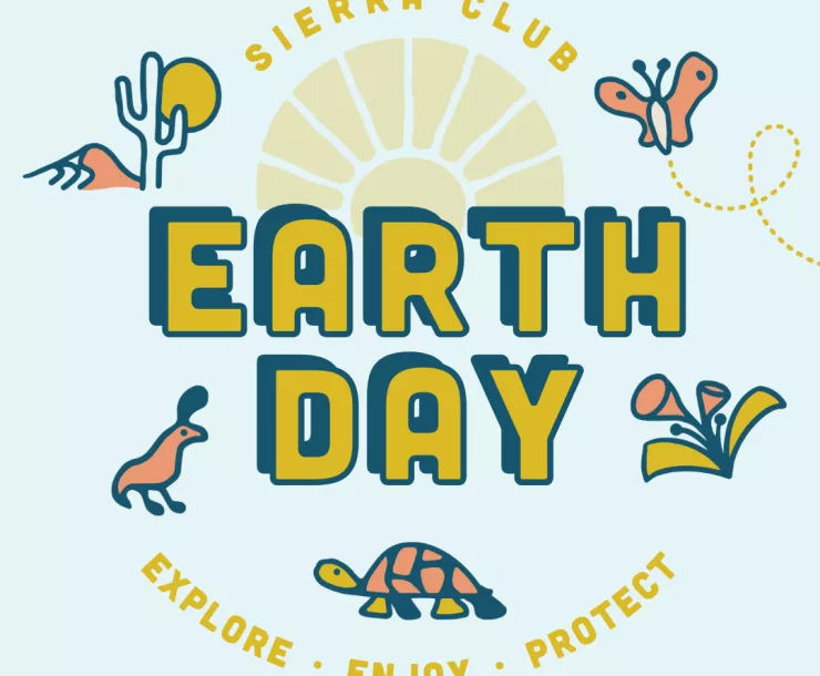 Illustration for 2024 Earth Day with Sierra Club motto