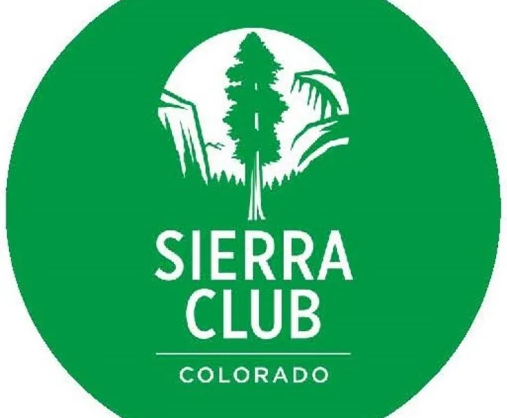 Colorado Sierra Club logo on a green background