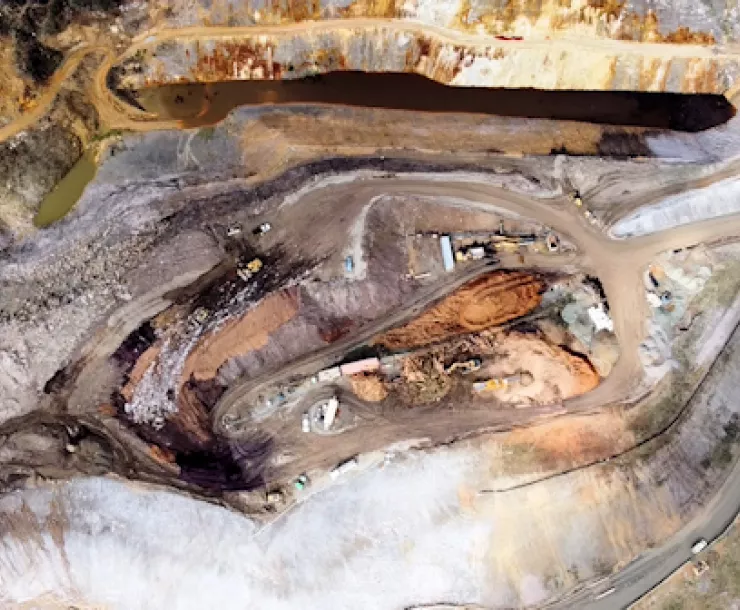 areal view of clover flat landfill