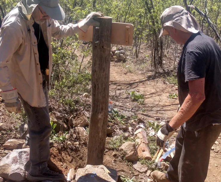 James Vaaler and Mike Brady in Sierra Ancha Wilderness