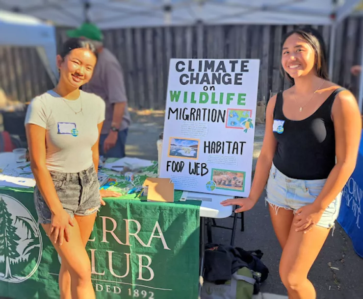 Interns at sierra club booth