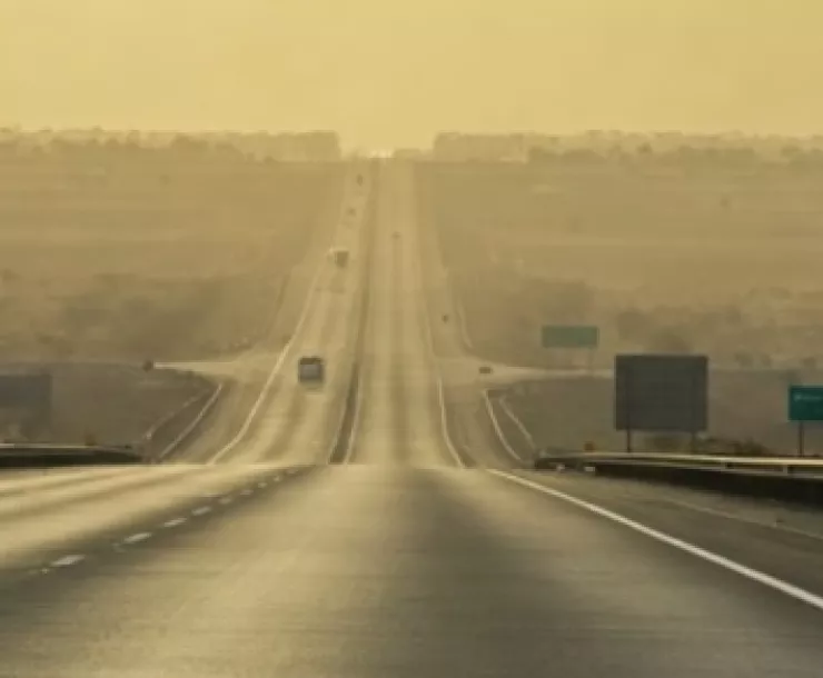 Polluted freeway