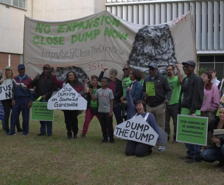SE Gainesville residents rally before Alachua County Commission meeting to discuss closure of Florence Landfill