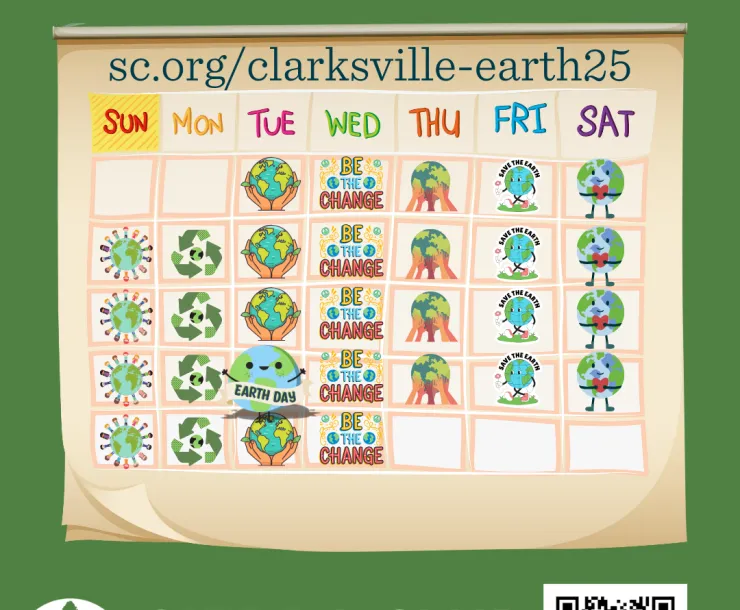 Earth month calendar design