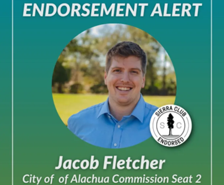 Head shot of Jacob Fletcher with endorsement frame