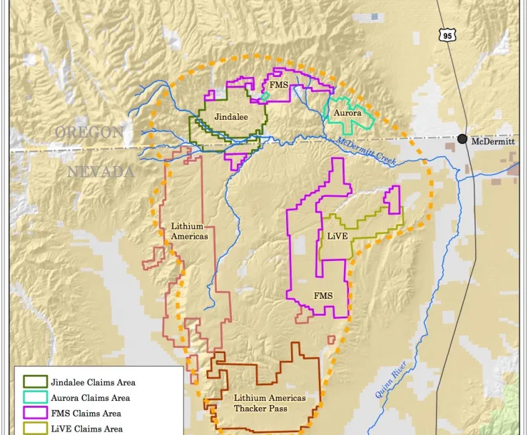 A map of the impacted area