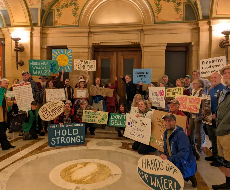 Minnesotans rallied and sang through the halls of the State Capitol to bring our message of "holding strong for our communities, lands, waters, and climate” to legislators