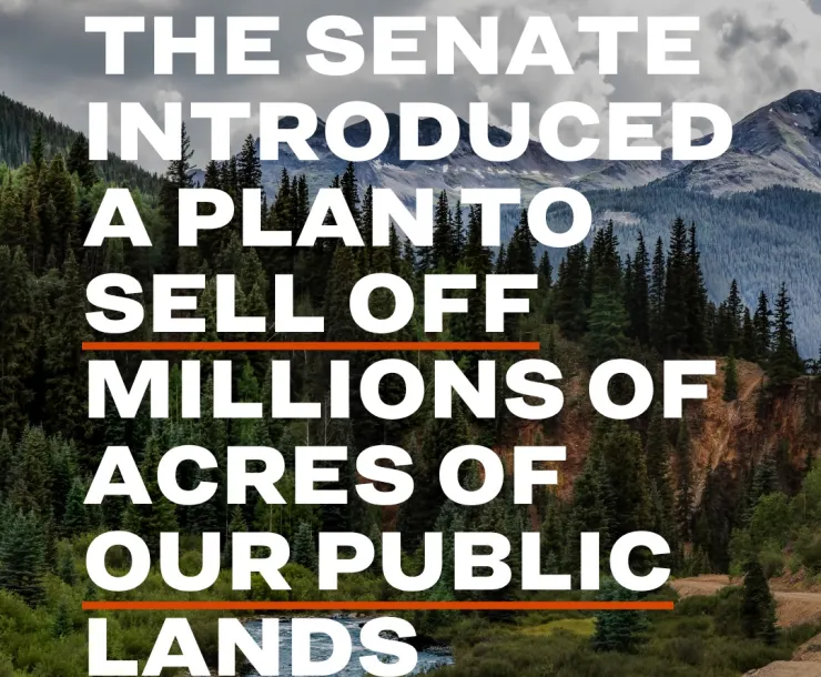 Breaking: The Senate Introduced a Plan to Sell Off Millions of Acres of Acres of Our Public Lands