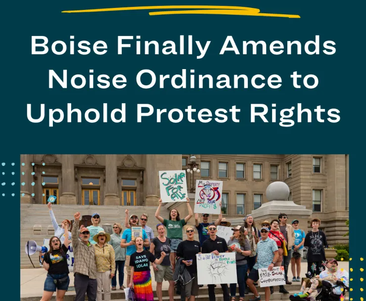 victory graphic on noise ordinance lawsuit