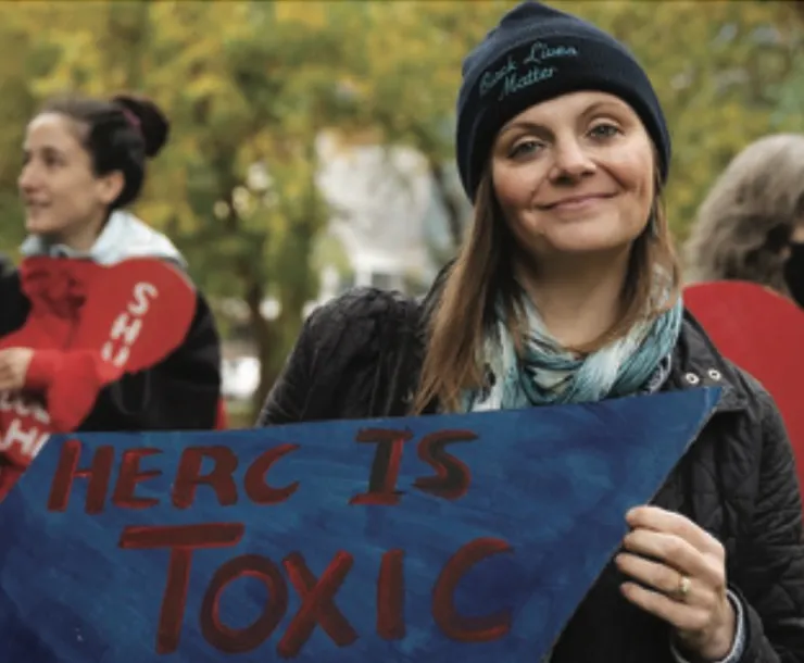 Rally against the HERC trash burner in Oct. 2023 Photo Credit: Devon Young Cupery
