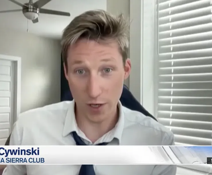 Talking to local news reporter