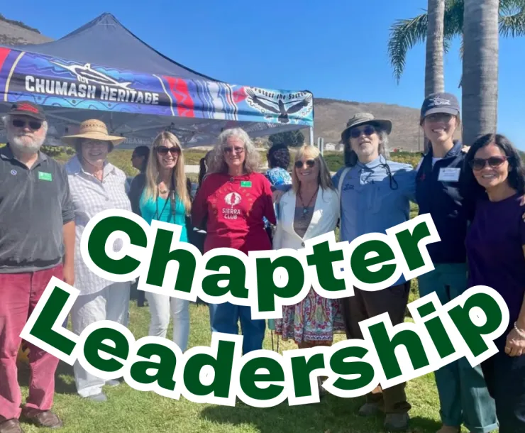 Eight Santa Lucia Chapter leaders in park 