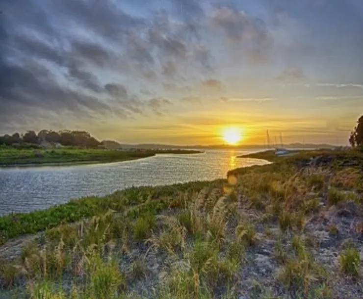 Sunset view of Cuesta Inlet