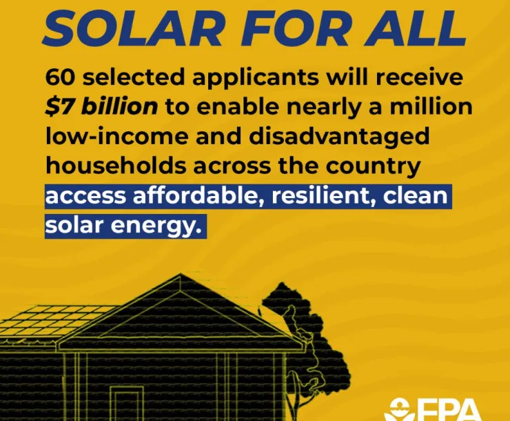Original Solar For All announcement from Biden EPA, describing $7b for low-income solar
