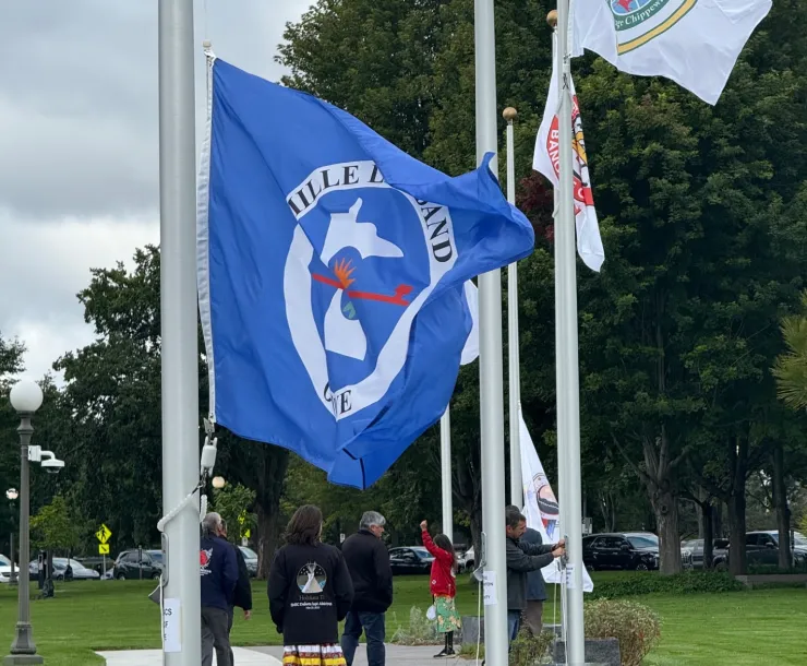 photo of the First Nations Flag Raising at the Minnesota state Capitol, 2025