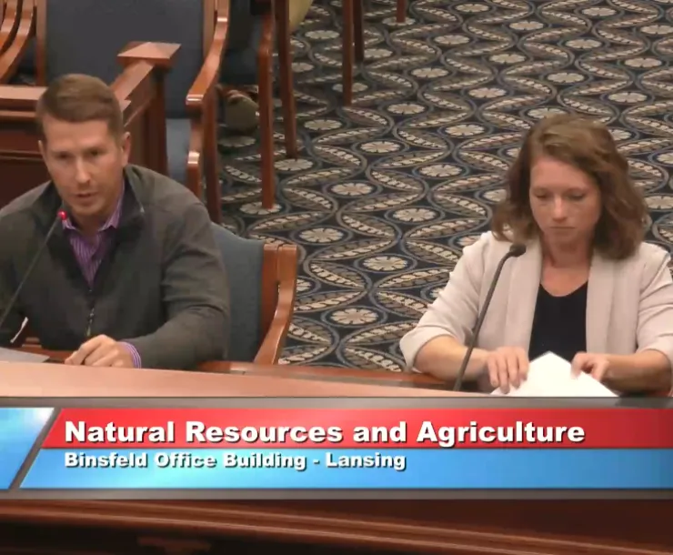 Tim Minotas testifies in favor of microplastics legislation