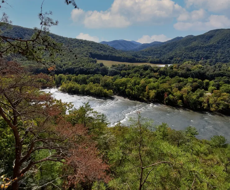 The French Broad River near Hot Springs, North Carolina