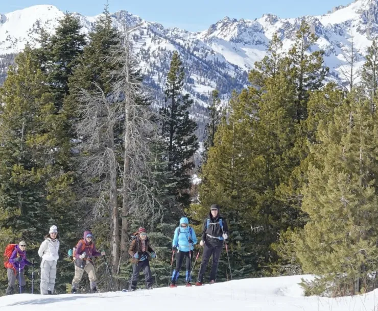 Skiers at Mammoth
